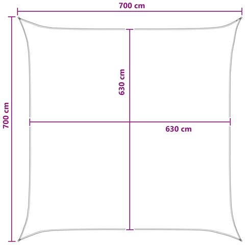 Telo Ombra Blu e Bianco 7 x 7 m HDPE - Foto 8