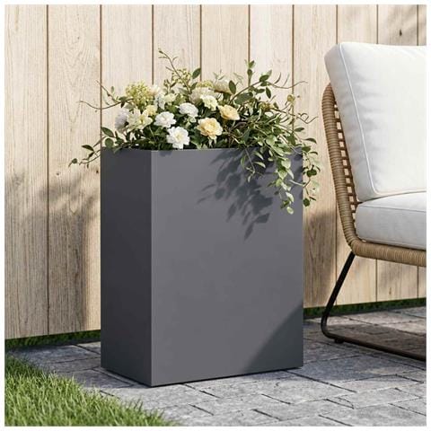 Vaso da giardino Antracite 40 x 20 x 50 cm - Foto 2