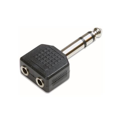 IADAP AU-080 - Adattatore Audio 1x 6.3mm Maschio a 2x 3.5mm Femmina - Foto 2