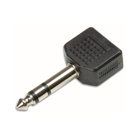 IADAP AU-080 - Adattatore Audio 1x 6.3mm Maschio a 2x 3.5mm Femmina - Foto 1