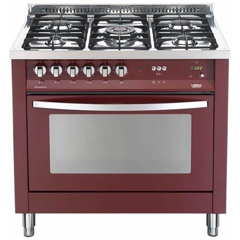 Cucina a Gas PRG96GVT / C 5 Fuochi a Gas Forno a Gas Ventilato Classe A Colore Rosso Burgundy - Foto 3
