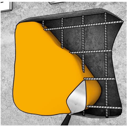 Monotop 410 R Malta Per Riparazione Rapida - Grigio Chiaro - 25 Kg - Foto 5