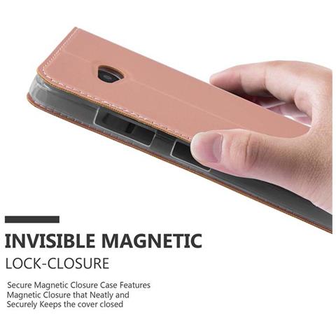 Custodia Compatibile Con Nokia Lumia 640 In Classy Oro Rosa - Coperchio Protettiva Con Chiusura Magnetica, Funzione Stand E Tasca Per Le Carte - Foto 9