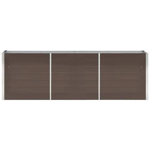 Fioriera Per Giardino In Acciaio Zincato 240x40x77 Cm Marrone - Foto 2