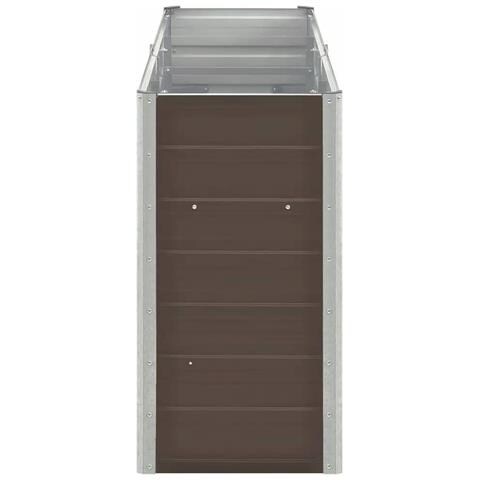 Fioriera Per Giardino In Acciaio Zincato 240x40x77 Cm Marrone - Foto 6