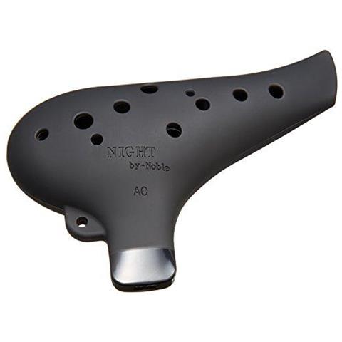 Notte Con Noble Plastica Ocarina Alto C Tono Rifinitura In Gomma Nera - Foto 1