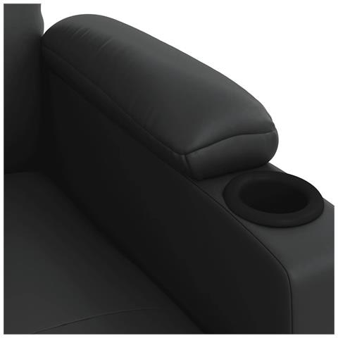 Poltrona Alzapersona Massaggiante Nera in Similpelle - Foto 2