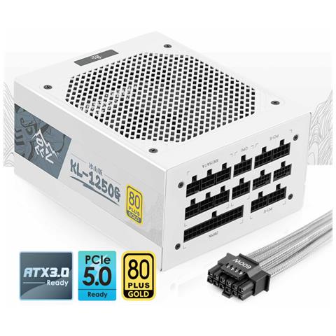 Alimentatore Atx Full Modulare 1250w 80+ Gold Bianco Gaming Rtx Gtx Scheda Video - Foto 2
