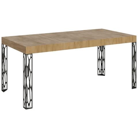 Tavolo Allungabile 90x180/284 Cm Ghibli Telaio Antracite - Quercia Natura - Foto 5