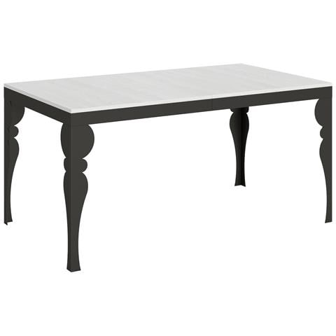 Tavolo Allungabile 90x160/420 Cm Paxon Evolution Telaio Antracite - Bianco Frassino - Foto 6
