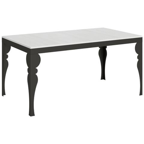 Tavolo Allungabile 90x160/420 Cm Paxon Evolution Telaio Antracite - Bianco Frassino - Foto 1