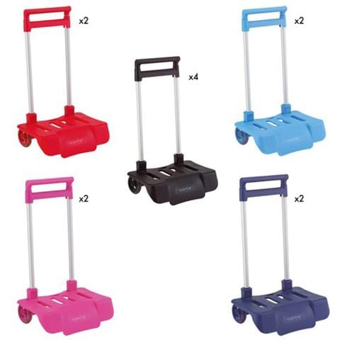 Carrelli Porta Zaino Pieghevole 641074605 30 X 85 X 23 Cm (12 Pcs) - Foto 1