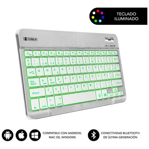 Tastiera Smart Retroilluminata Bt - Connettivitãƒâ Bluetooth 30 - Illuminazione Regolabile In 7 Colori - Design - Foto 1