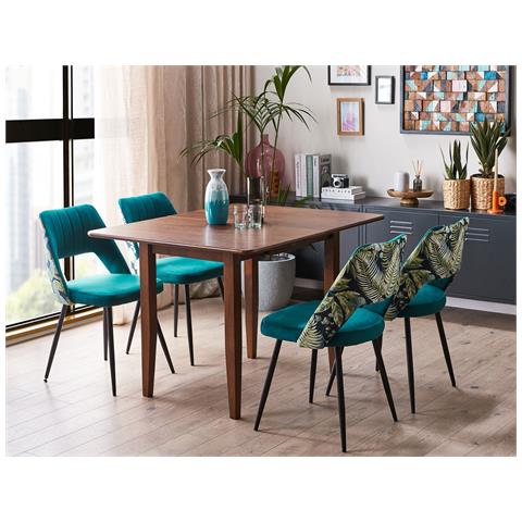 Tavolo Da Pranzo Estensibile Masela Marrone Scuro 90/120 Cm 60 Cm Legno - Foto 8