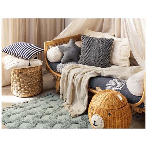 Coperta Khari Cotone 125 X 150 Cm Beige Chiaro - Foto 1