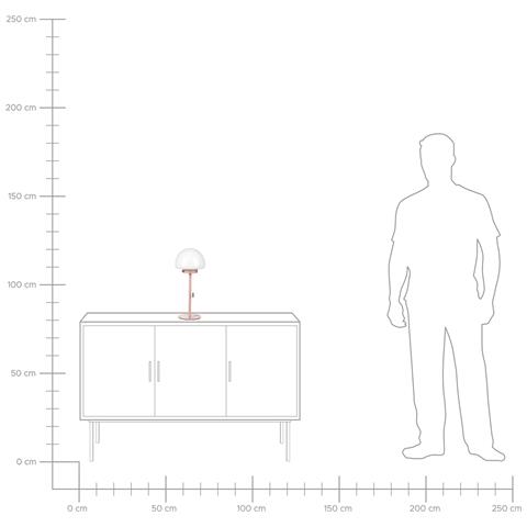 Lampada Da Tavolo Moruga Metallo Rosa - Foto 2