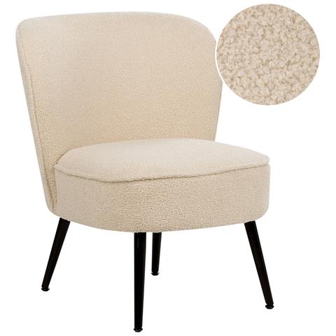 Poltrona Bouclé Beige Chiaro Voss - Foto 2