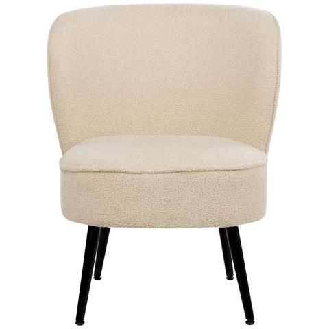 Poltrona Bouclé Beige Chiaro Voss - Foto 8