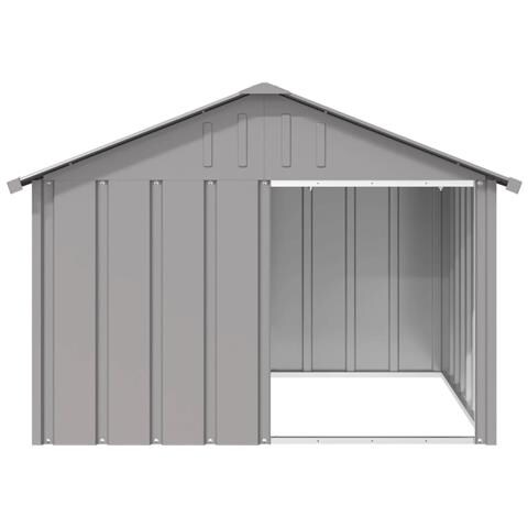 Casetta per Cani grigio 116,5x103x81,5 cm Acciaio Zincato - Foto 2