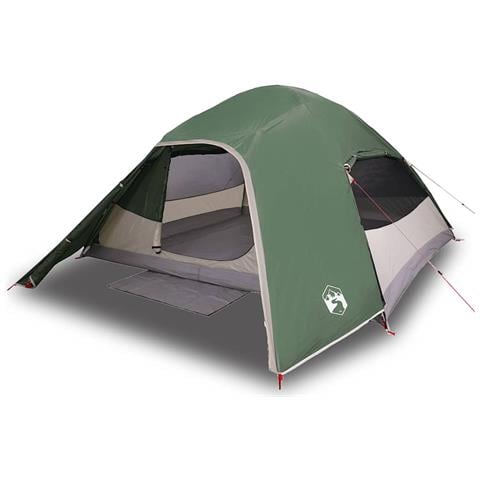 Tenda Da Campeggio A Cupola Per 4 Persone Verde Impermeabile - Foto 1