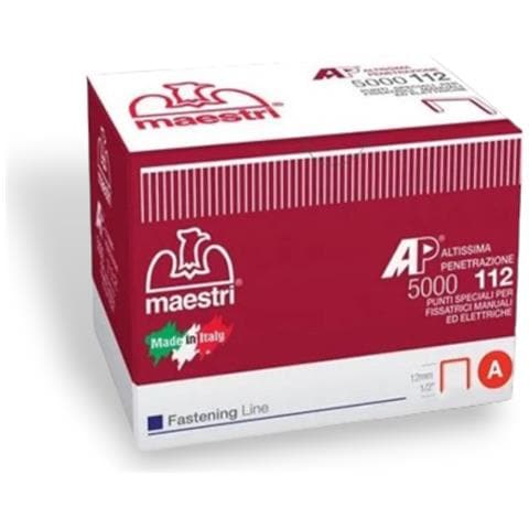 Punti Spillette Ap Per Fissatrici Confezione 5000 Pezzi Ro-ma - Art. Ap112 - 12 Mm - Foto 1