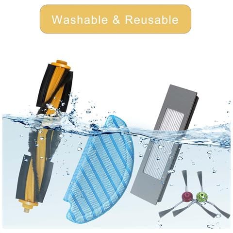 24 Accessori Ricambi Ecovacs Deebot Ozmo 920, 950, T5, T8 Aivi Max Multicolor - Foto 7