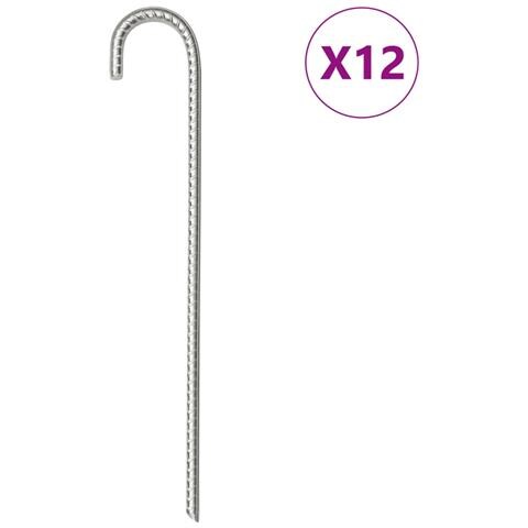 Picchetti Per Tenda 12 Pz 37 Cm Ø10 Mm In Acciaio Zincato - Foto 1