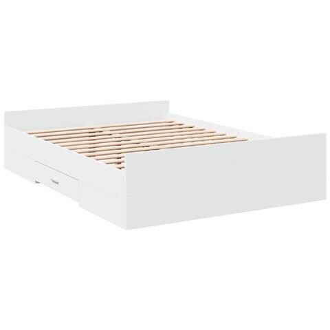 Giroletto con Cassetti Bianco 120x190 cm in Legno Multistrato - Foto 3