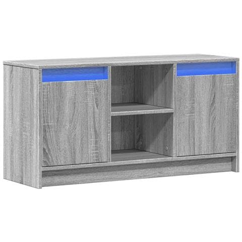 Mobile Porta TV con LED Grigio Sonoma 100x34x50cm in Truciolato - Foto 10