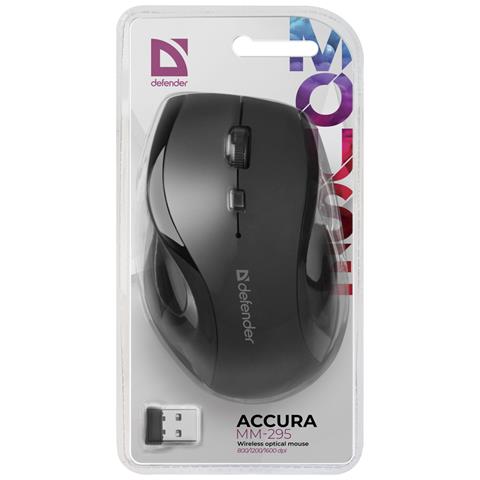 ACCURA MM-295 mouse Ufficio Mano destra RF Wireless Ottico 1600 DPI - Foto 2