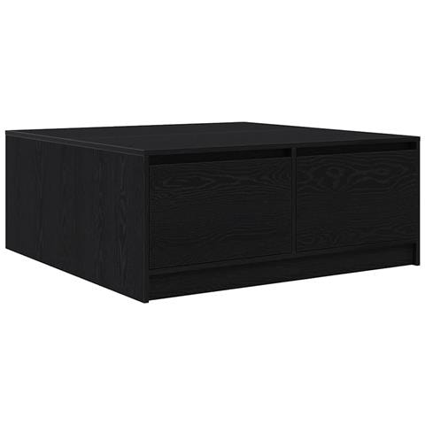 Tavolino da Salotto con Cassetti Rovere Nero 100x100x40 cm - Foto 9