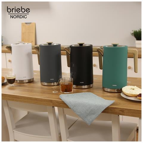Briebe Kt1165gry Nordic Bollitore Elettrico 1,7l Cordless, Ebollizione Rapida Senza Bpa, Base 36 2200w Grigio - Foto 8