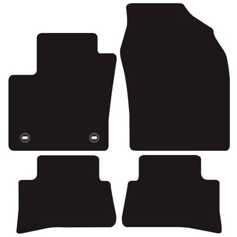 CORA Set 4 Tappeti Auto In Moquette Per Opel Zafira C Tourer (2012+) - Nero, Antiscivolo, Con Fissaggi Fix Point, 650gr/mq - 2