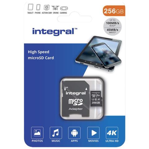 Scheda Di Memoria Ad Alta Velocità Microsdhc/xc V30 Uhs-i U3 Da 256 Gb, Nero - Foto 2