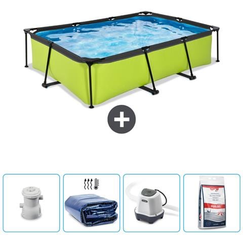 Piscina Fuori Terra - Rettangolo - 300x200x65 Cm - Groen - Include Accessori Coordinati Cb54 - Foto 1