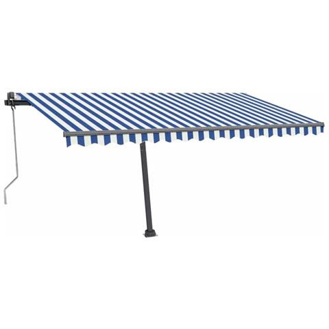 Lusso Casadino -  Tenda Retrattile Automatica Con Palo 400x350 Cm Arancio Marrone - Foto 1