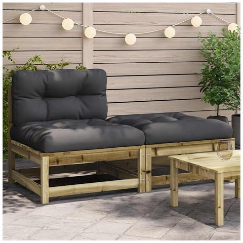 Lusso Casadino - Divano Da Giardino Senza Braccioli Con Cuscini E Poggiapiedi - Foto 8