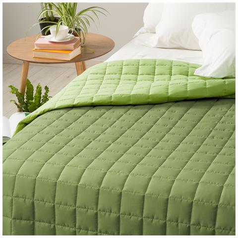 Copriletto Trapuntato Modern Modern In Microfibra Colore Verde Misura Matrimoniale - Foto 2