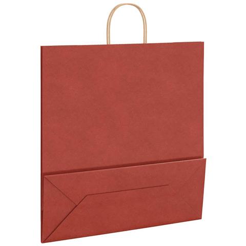 Sacchetti di Carta 250 pz con Manici Rossi 45x17x48 cm - Foto 9