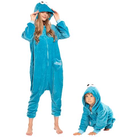 Pigiama Per Bambini Kigurumi Intero Da Bambino Mostro Dei Biscotti 135-145 Cm - Foto 6