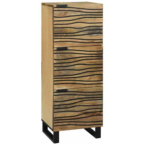 Credenza Marrone 40 x 33 x 110 cm legno massello di mango - Foto 1