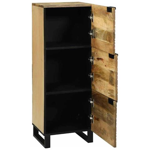 Credenza Marrone 40 x 33 x 110 cm legno massello di mango - Foto 2