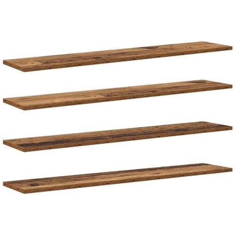 Scaffale 4 pcs Marrone 100 x 20 x 1.5 cm Legno multistrato - Foto 1