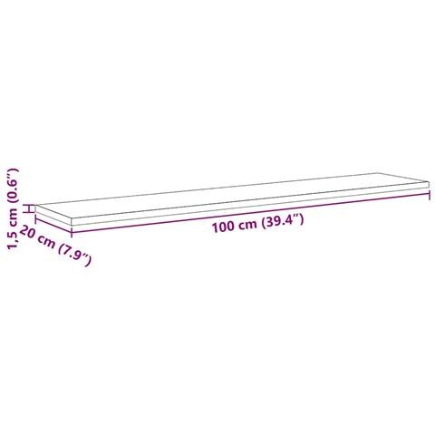 Scaffale 4 pcs Marrone 100 x 20 x 1.5 cm Legno multistrato - Foto 9