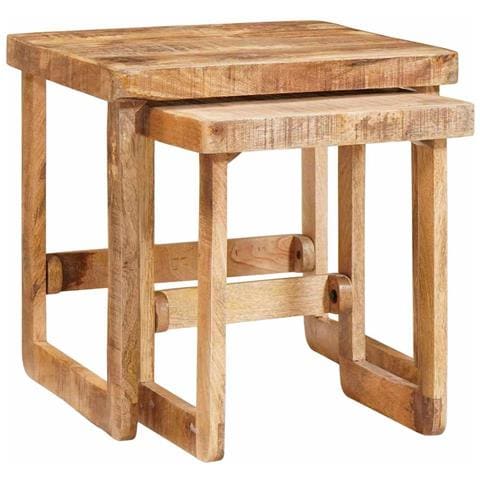 Tavoli da Fine Marrone legno massello di mango - Foto 2