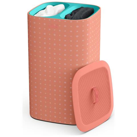 Cesto Bucato Tota Pop 60 Litri Design Compatto E Resistente Colore Corallo Ideale Per Organizzare I Vestiti - Foto 1