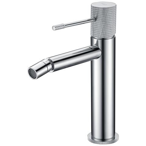 Imex Miscelatore Bidet Monocomando In Ottone Cromato Con Cartuccia Ceramica Ø26 Mm E Set 2 Flessibili 3-8 Inclusi Altezza 200 Mm Canna 130 Mm Modello Bdd038-2 Line - Foto 1