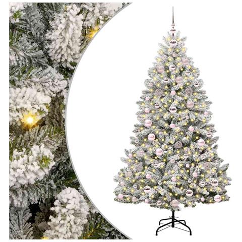 Albero di Natale artificiale con 300 LED Verde e Bianco 180 cm - Foto 1