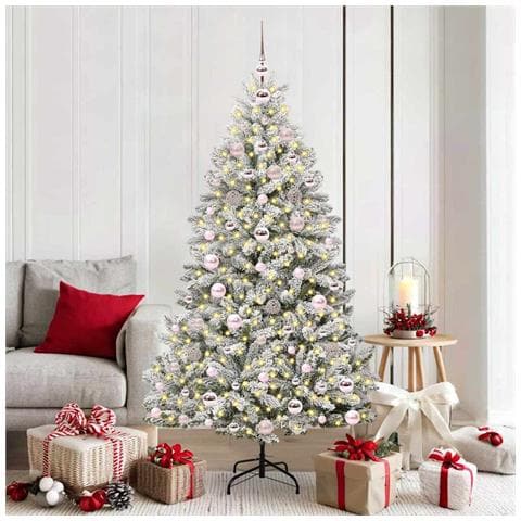 Albero di Natale artificiale con 300 LED Verde e Bianco 180 cm - Foto 2
