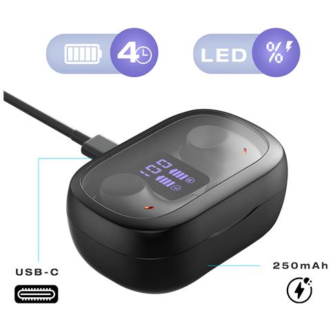 Cuffie Bluetooth 5.3 Stereo Senza Fili Con Bassi E Riduzione Attiva Del Rumore - Foto 2